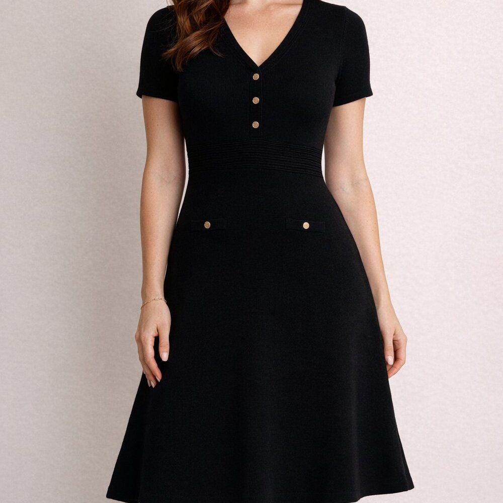 Questions? Black Knit Dress Sweater Dress Junior's XL